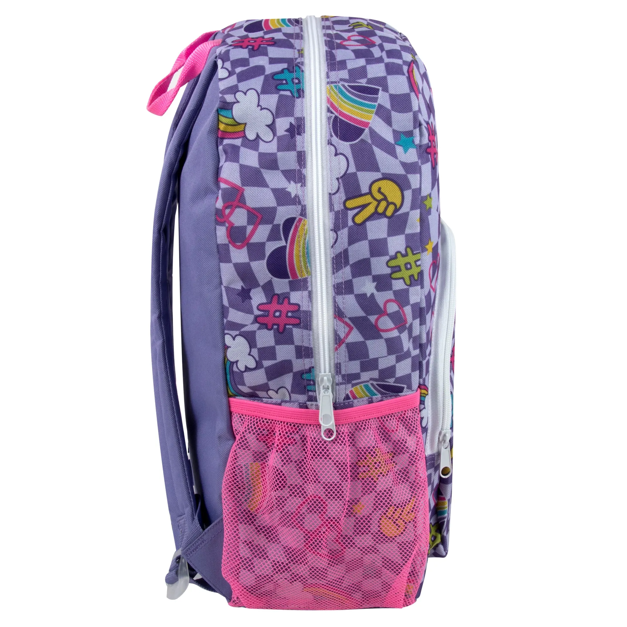 17-inch Printed Rainbow Backpack w Matching Pencil Case