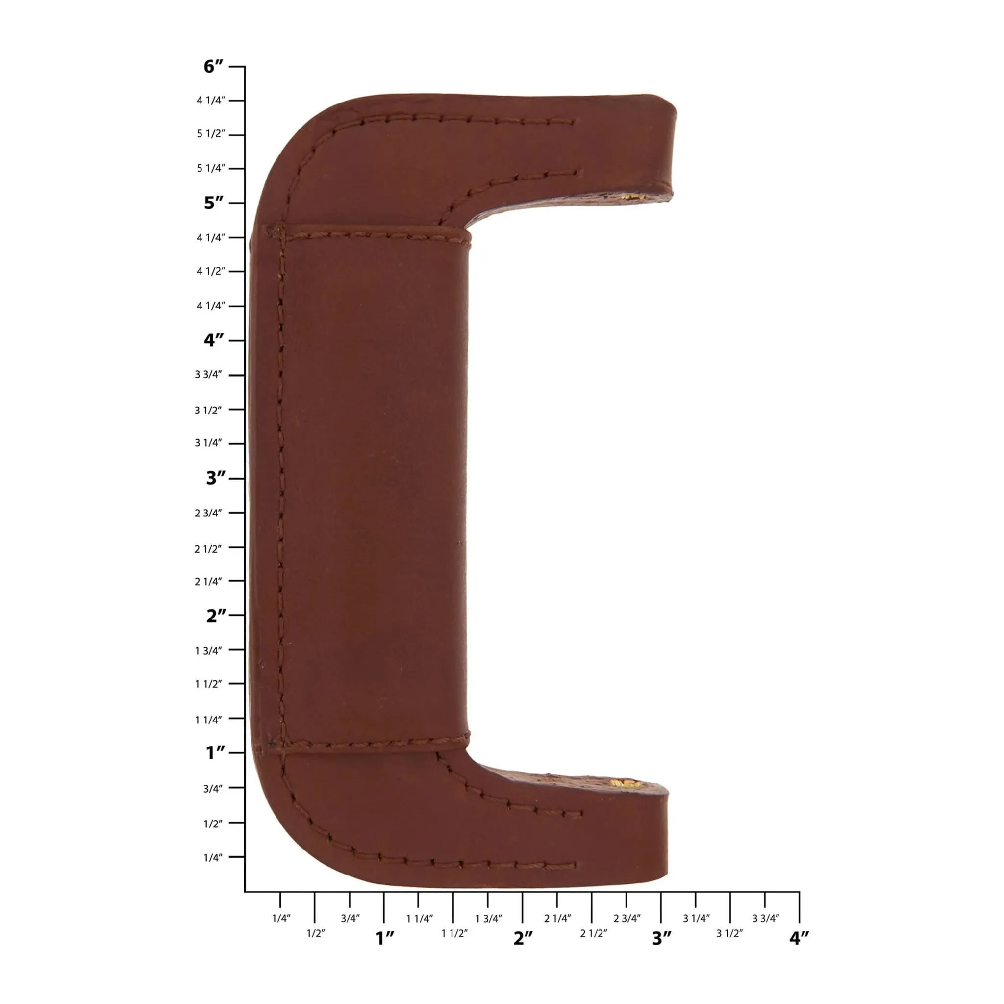 5" Tan, Padded Post Handle, Leather, #L-1547-TAN