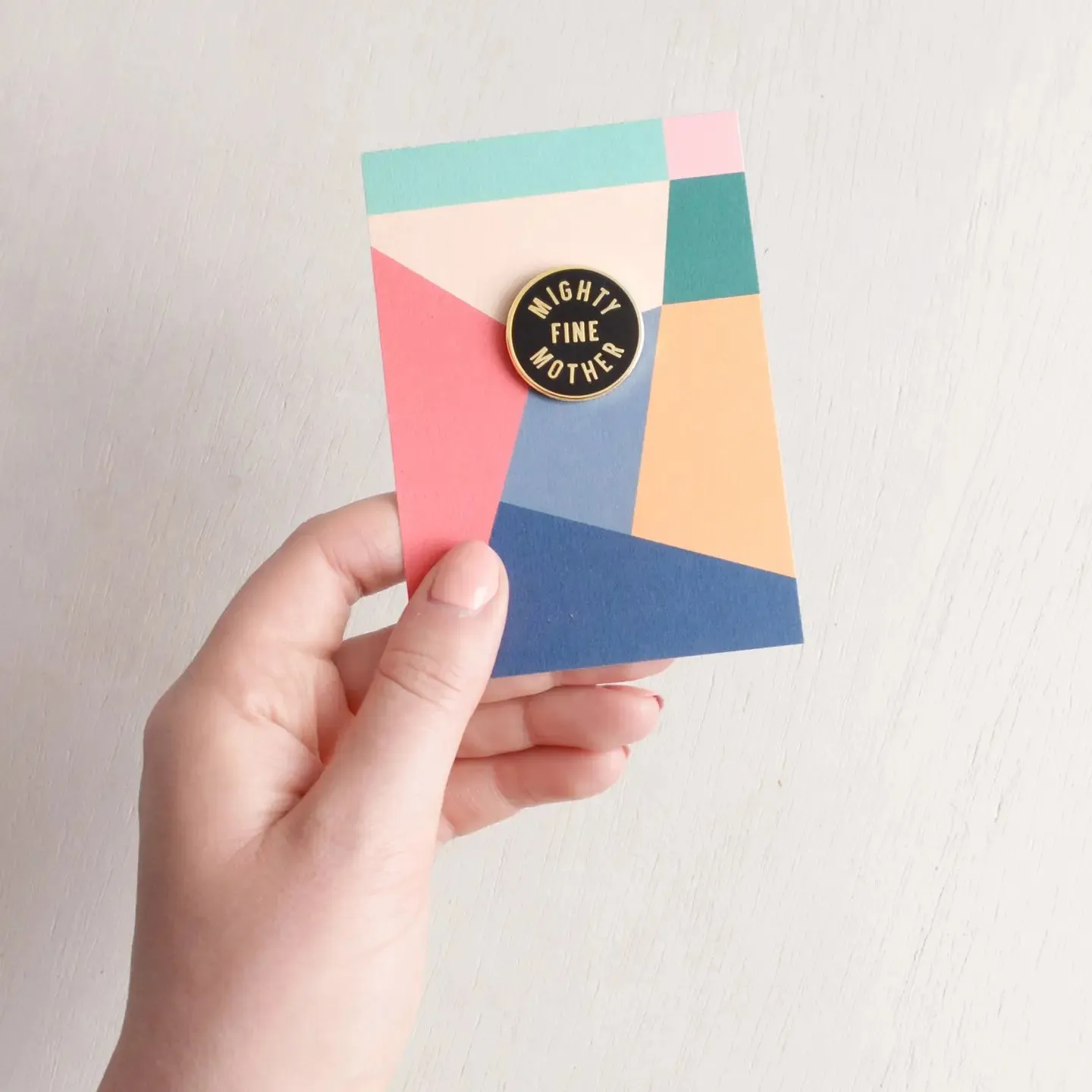 Alphabet Bags -Mighty Fine Mother -Enamel Pin