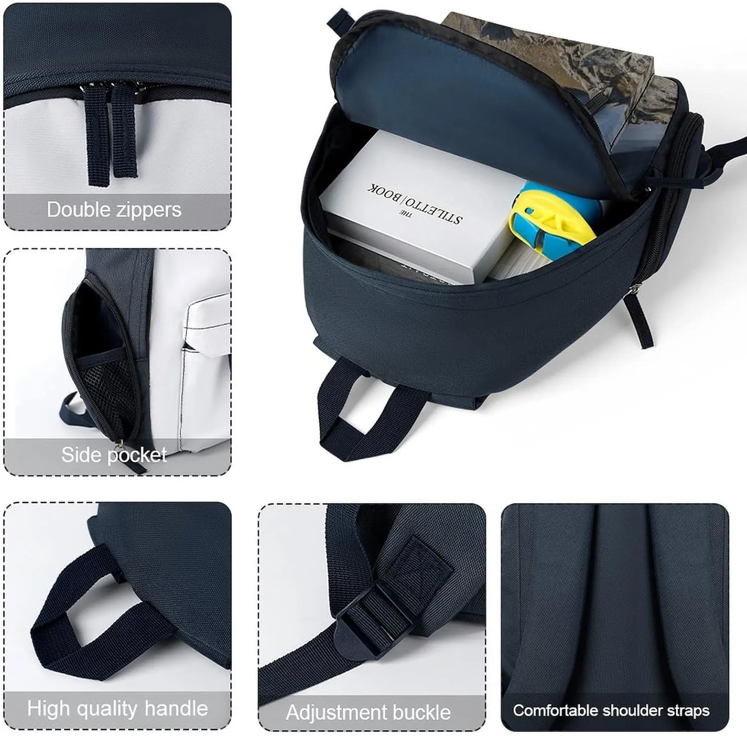 Backpack for Men Women Summits And Ridges Laptop Backpack Lightweight Casual Bookbag for Business Hiking (blue-style)