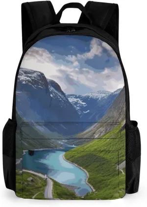 Backpacks for Women Men Travel Backpack Cute Casual Daypack Hiking Backpack Norwegian Fjords Laptop Bag