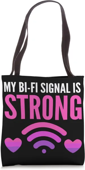 Bi-fi Signal Funny Man Tote Bag