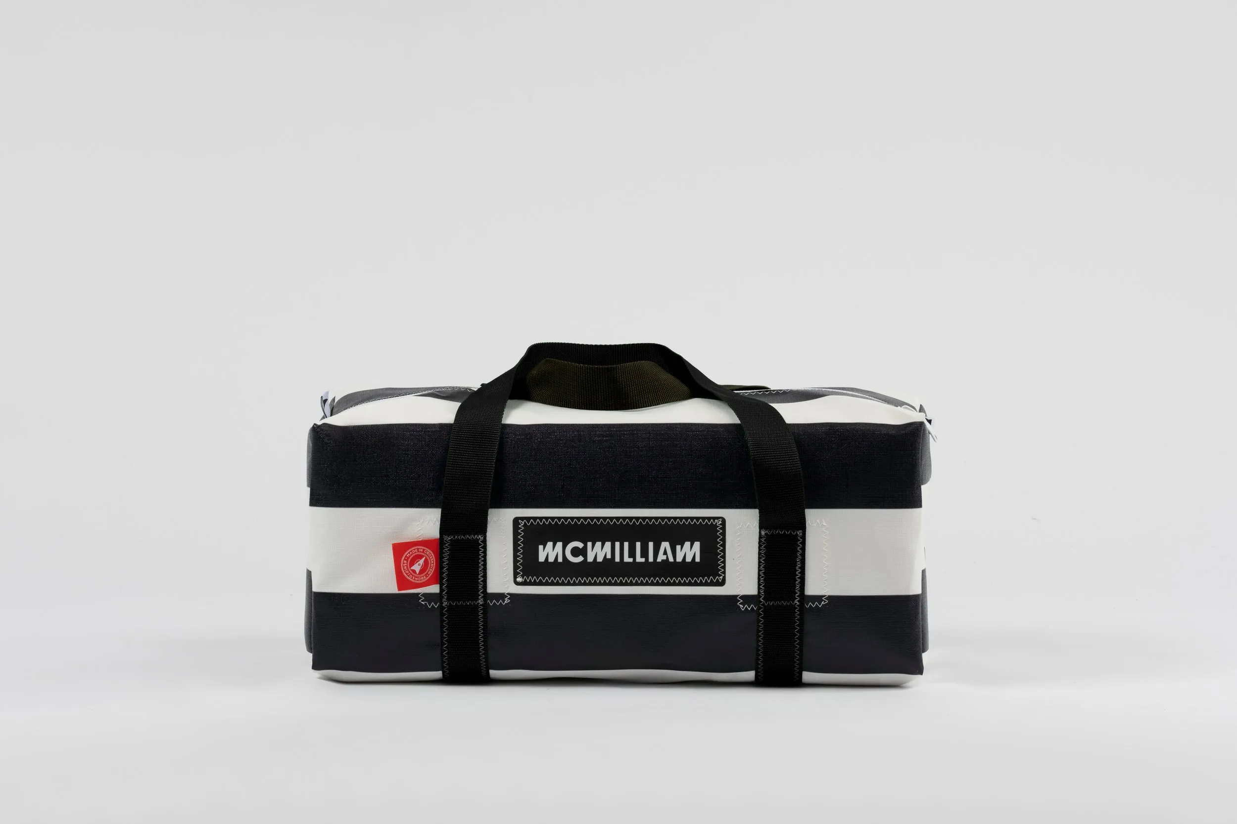 Black Small Holdall (30L) - Classic Stripe