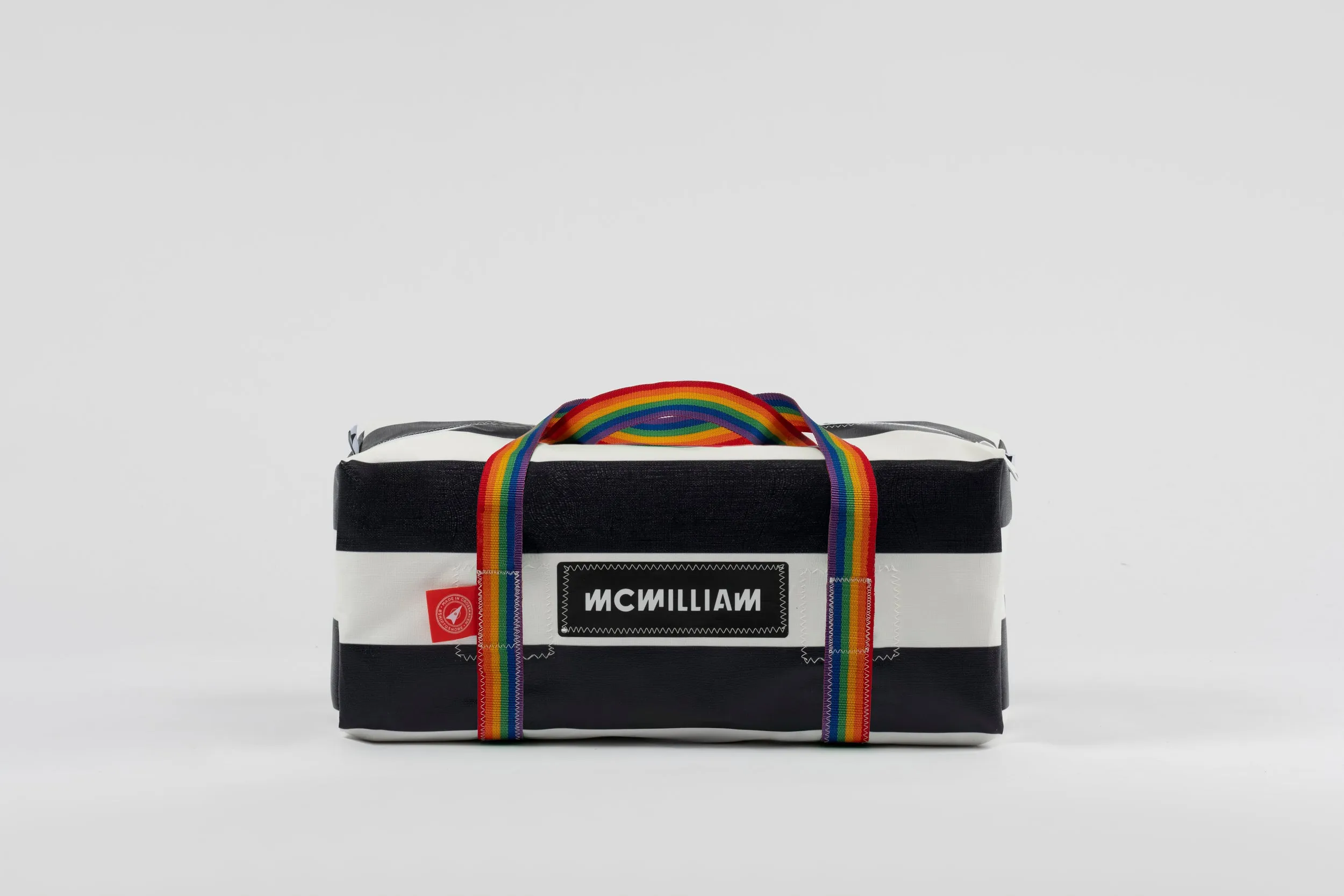 Black Small Holdall (30L) - Classic Stripe