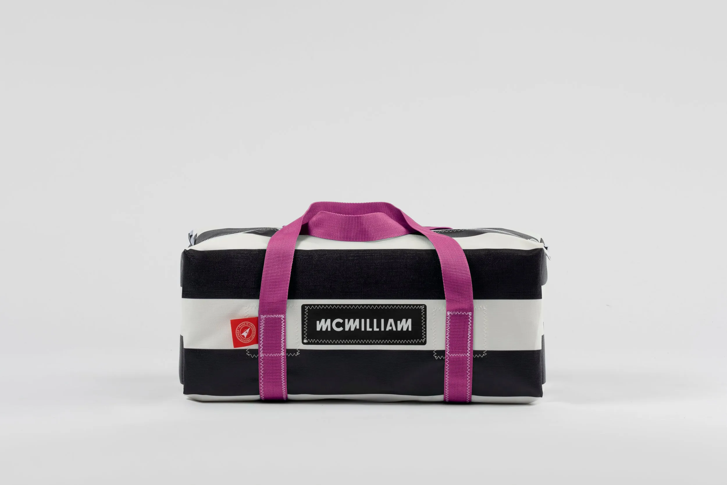 Black Small Holdall (30L) - Classic Stripe