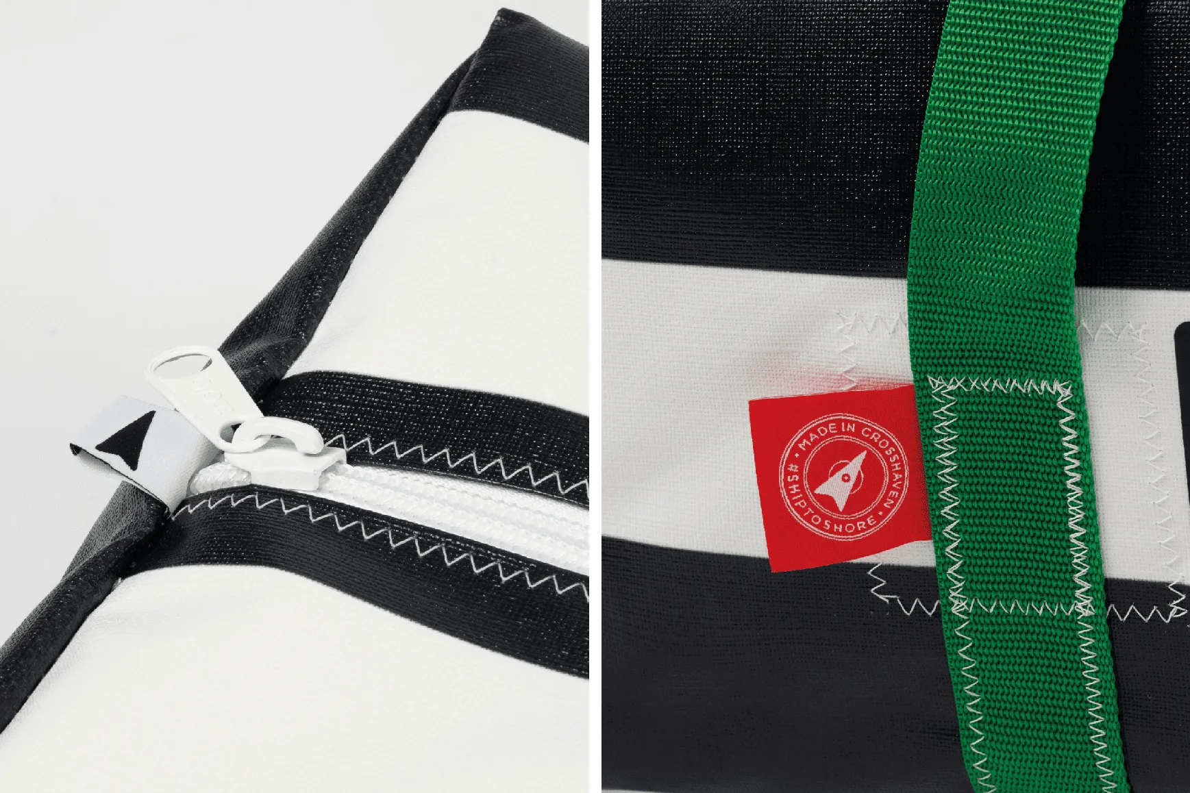 Black Small Holdall (30L) - Classic Stripe