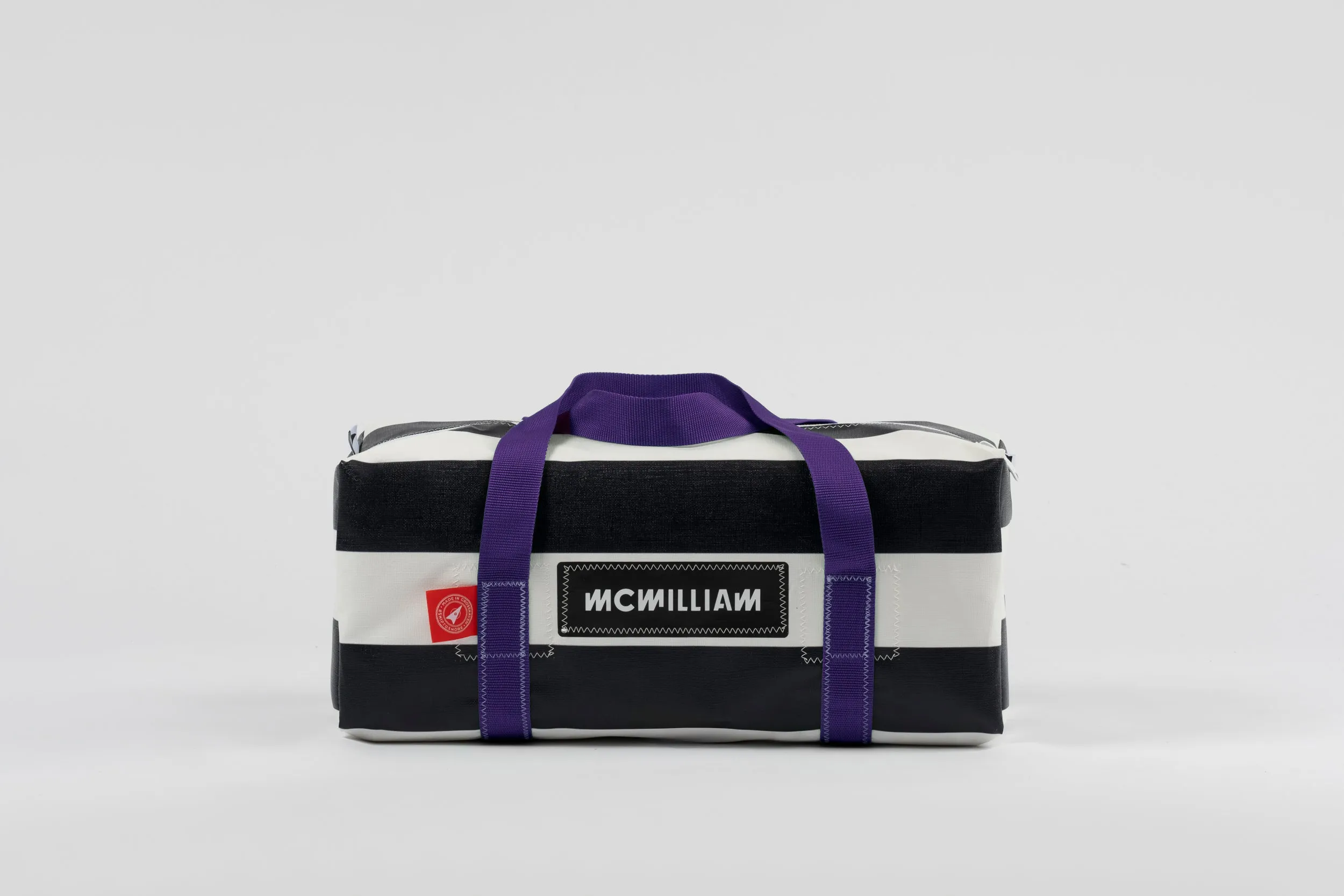 Black Small Holdall (30L) - Classic Stripe