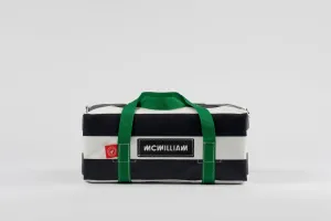 Black Small Holdall (30L) - Classic Stripe