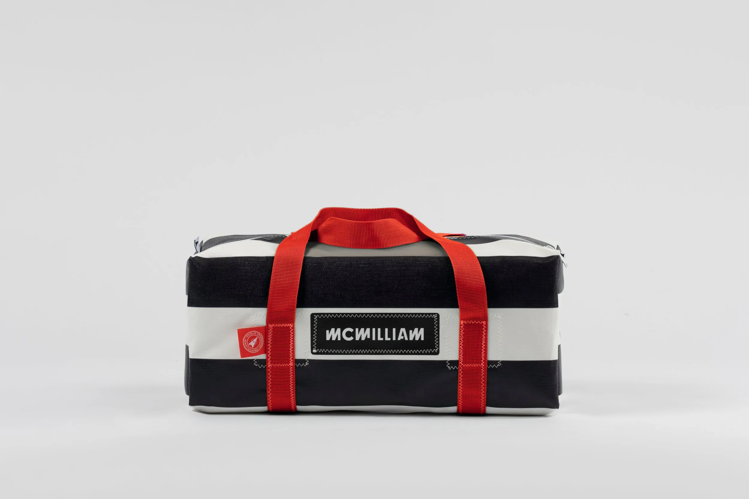 Black Small Holdall (30L) - Classic Stripe