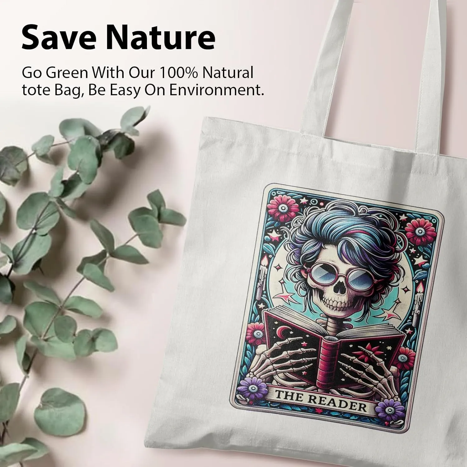Book Canvas Tote Bag for Women Book Lovers,Reusable Shopping Bags Grocery Bags, Readers Bookworm Gift Ideas