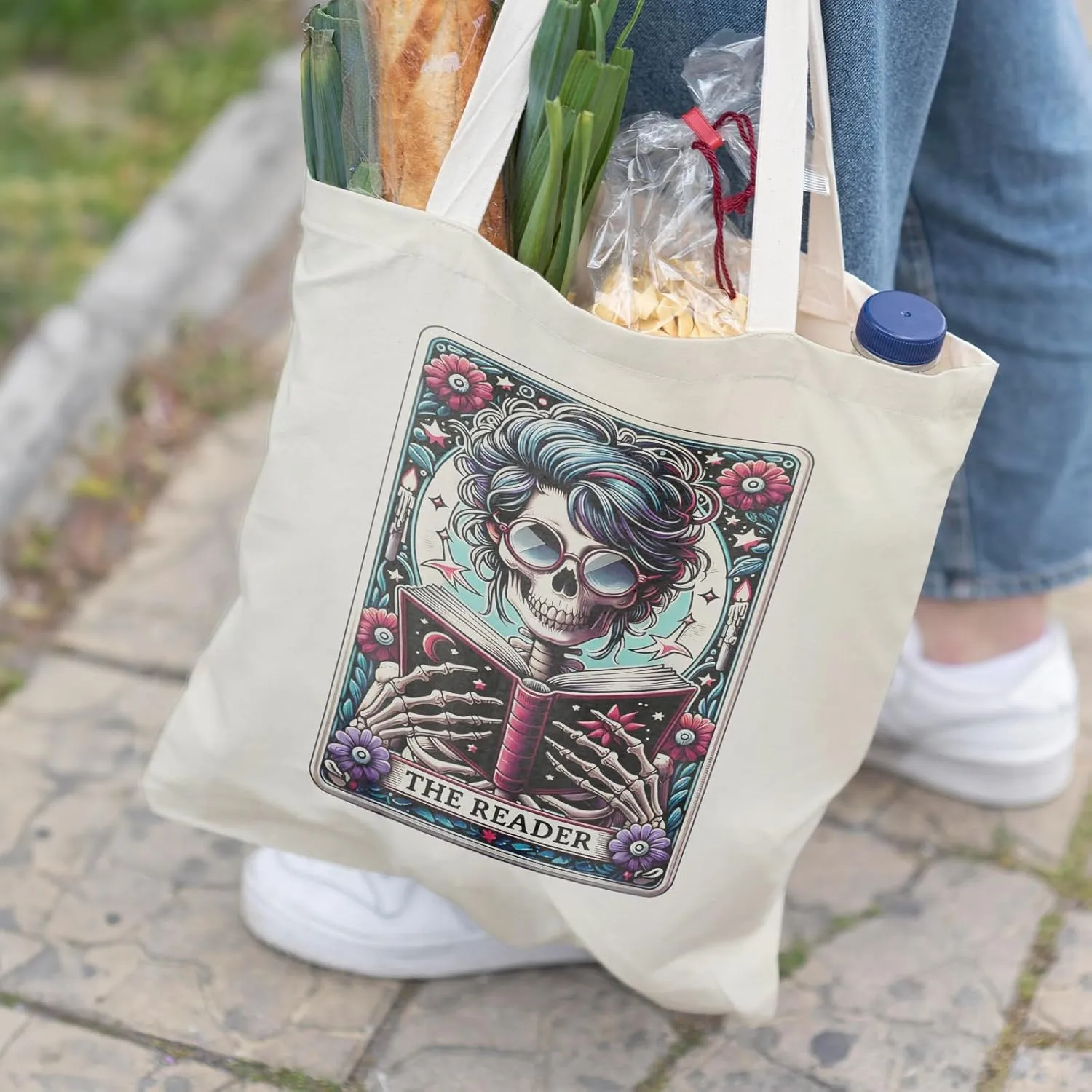 Book Canvas Tote Bag for Women Book Lovers,Reusable Shopping Bags Grocery Bags, Readers Bookworm Gift Ideas