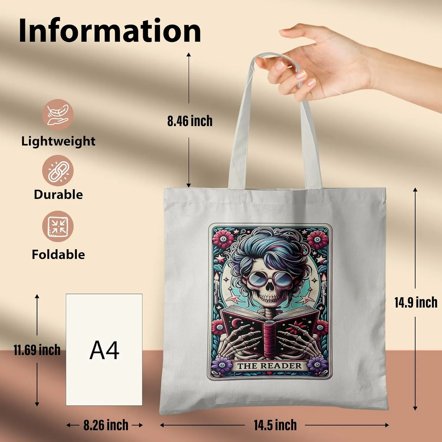 Book Canvas Tote Bag for Women Book Lovers,Reusable Shopping Bags Grocery Bags, Readers Bookworm Gift Ideas
