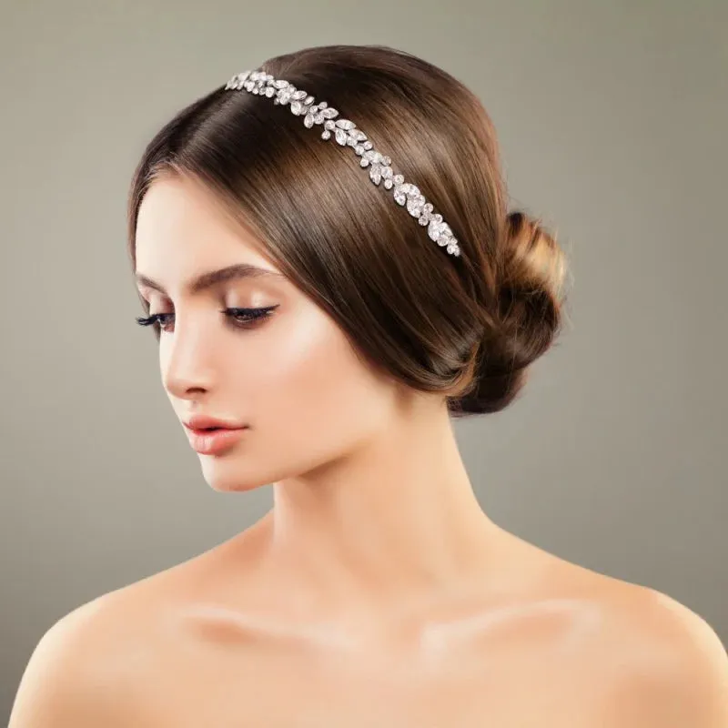 Bridesmaids Rose Gold Crystal Headband, 7644