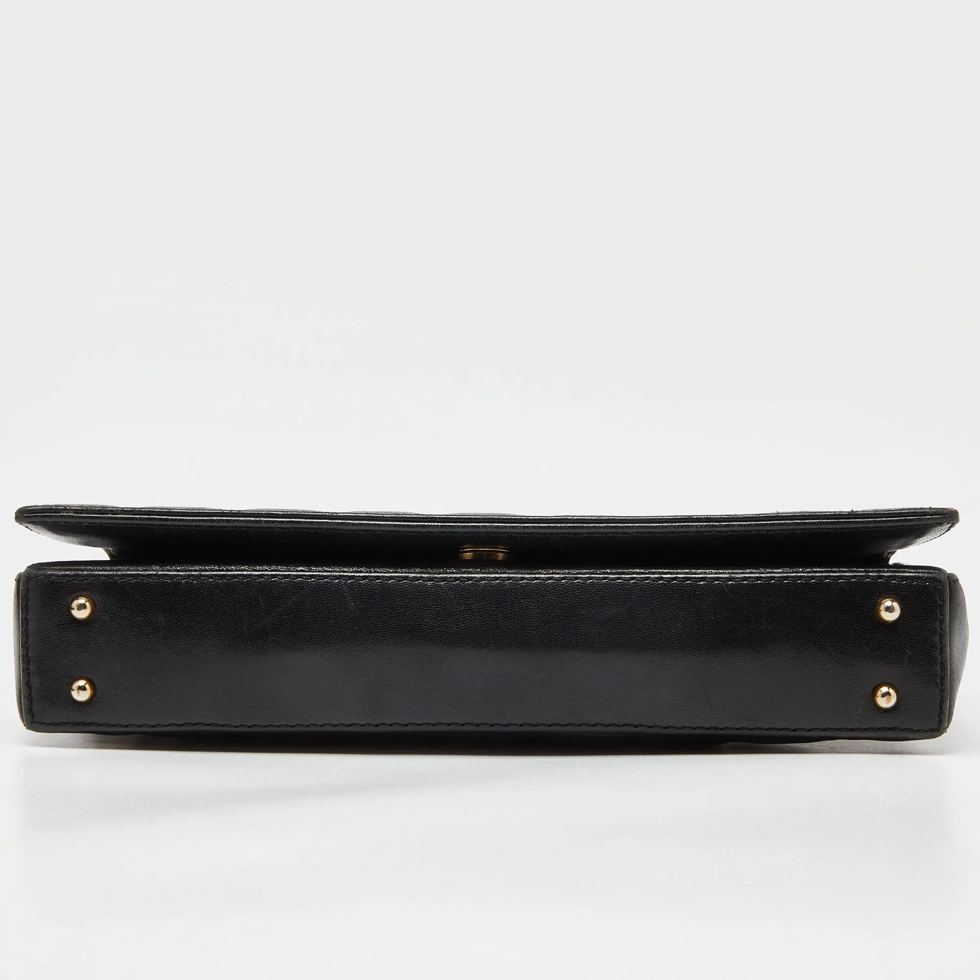 CHANEL Black Chocolate Bar Leather Bags Errita Flap Bag