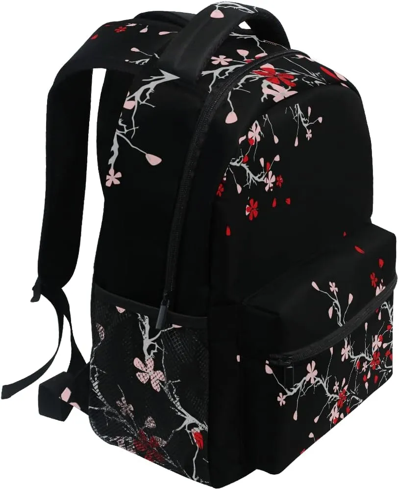 Cherry Blossom Flowers Backpacks School Backpack Lightweight Travel Laptop Bookbags Daypack for Men Women Kids