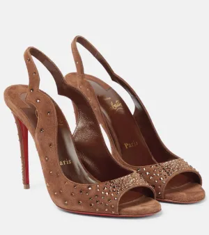 Christian Louboutin Nudes Degrachick suede sandals in brown