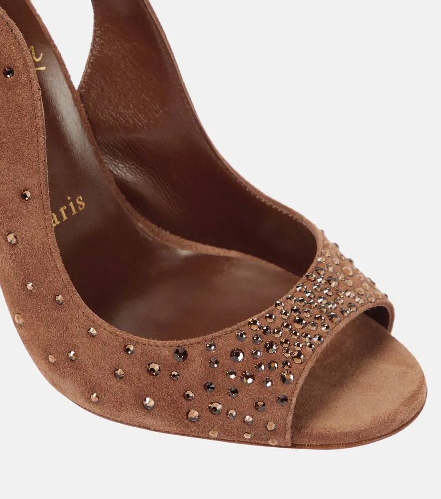 Christian Louboutin Nudes Degrachick suede sandals in brown