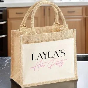 Custom Hen Do Tote - Bride's Party Favour - Bachelorette - Floral Motif