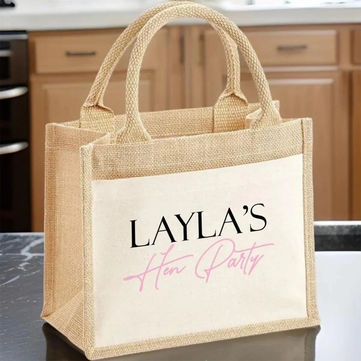 Custom Hen Do Tote - Bride's Party Favour - Bachelorette - Floral Motif