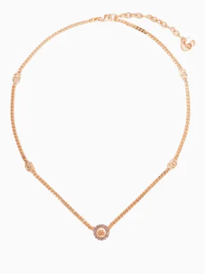 Double G crystal-embellished necklace