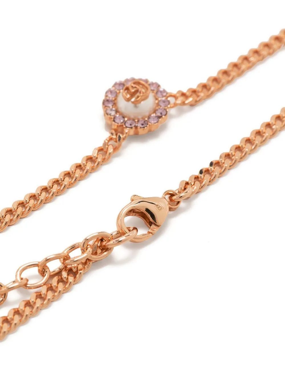 Double G crystal-embellished necklace