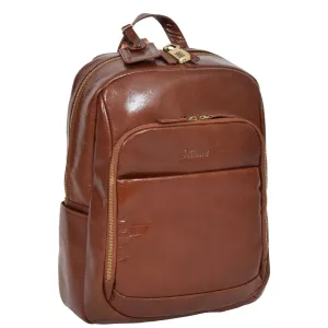 DR283 Back Pack Italian  Buffalo Leather Rucksack Bag Chestnut