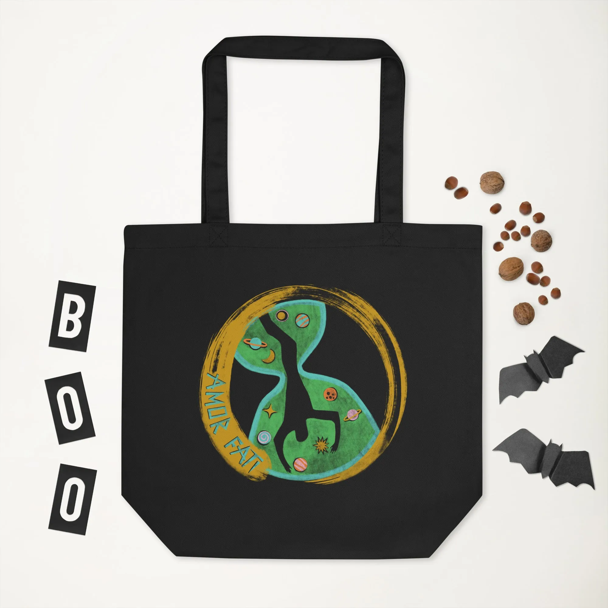 Eco Tote Bag - Amor Fati Design by Los Gusanos | Sustainable Canvas Bag for Everyday Use