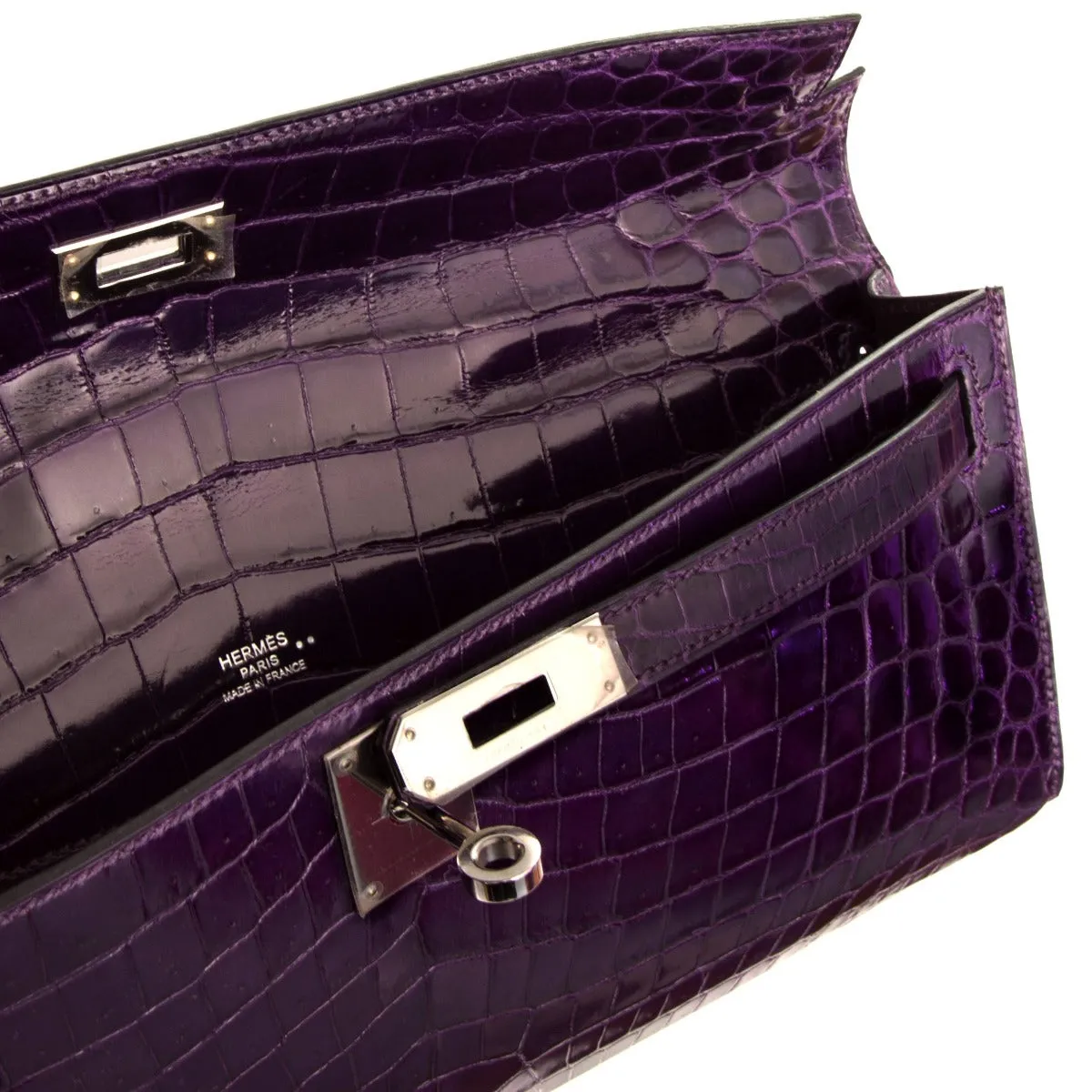 Exotic Kelly Cut Clutch