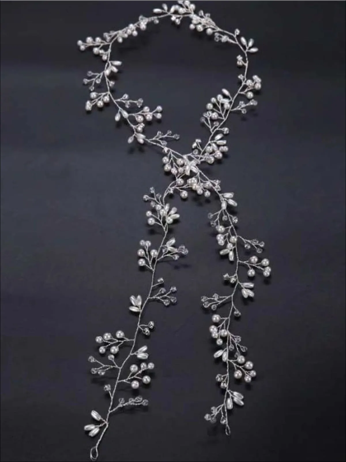 Girls Crystal and Pearl Embellished Sugar Plum Fairy Hairpiece