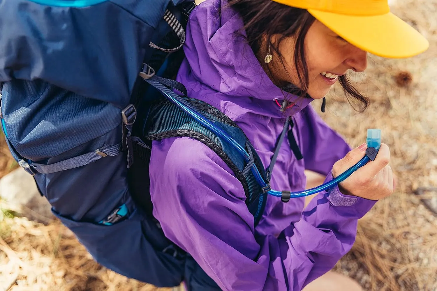 Gregory Jade 53L Women's Day Hiking Backpack, Ventilated Backpanel, Built-In Hydration Attachment for Bladder (Reservoir Not Included), Extra Small/Small, Midnight Navy