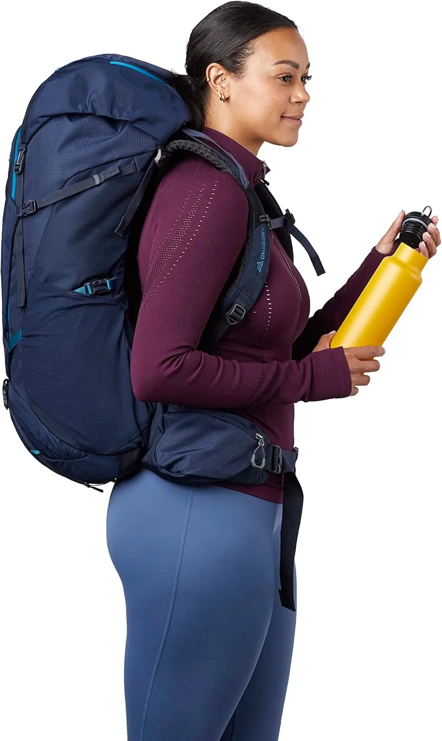 Gregory Jade 53L Women's Day Hiking Backpack, Ventilated Backpanel, Built-In Hydration Attachment for Bladder (Reservoir Not Included), Extra Small/Small, Midnight Navy