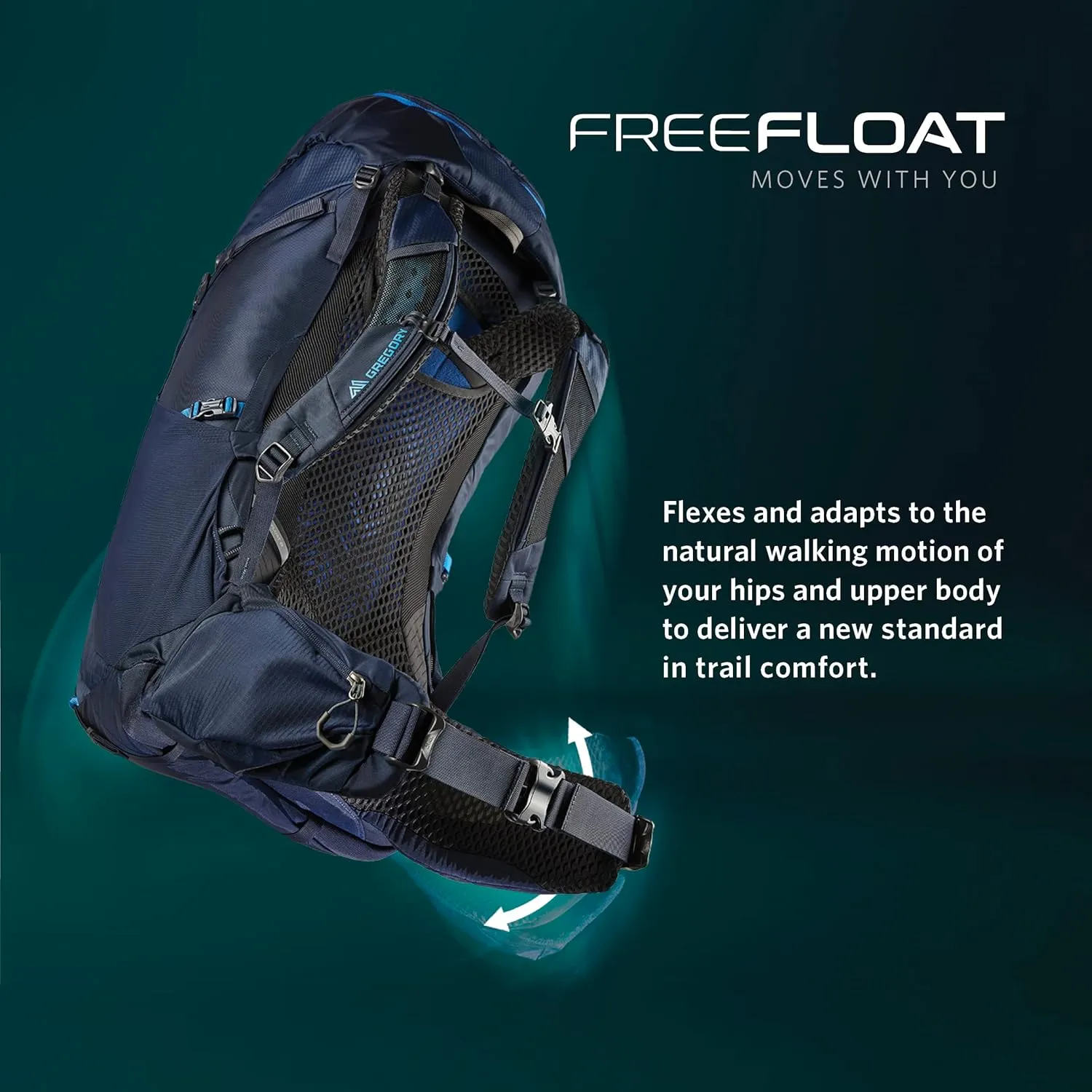 Gregory Jade 53L Women's Day Hiking Backpack, Ventilated Backpanel, Built-In Hydration Attachment for Bladder (Reservoir Not Included), Extra Small/Small, Midnight Navy