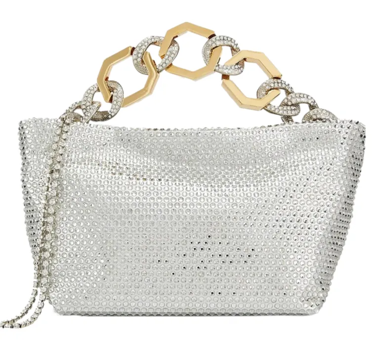 Jessie Silver Crystal Bag