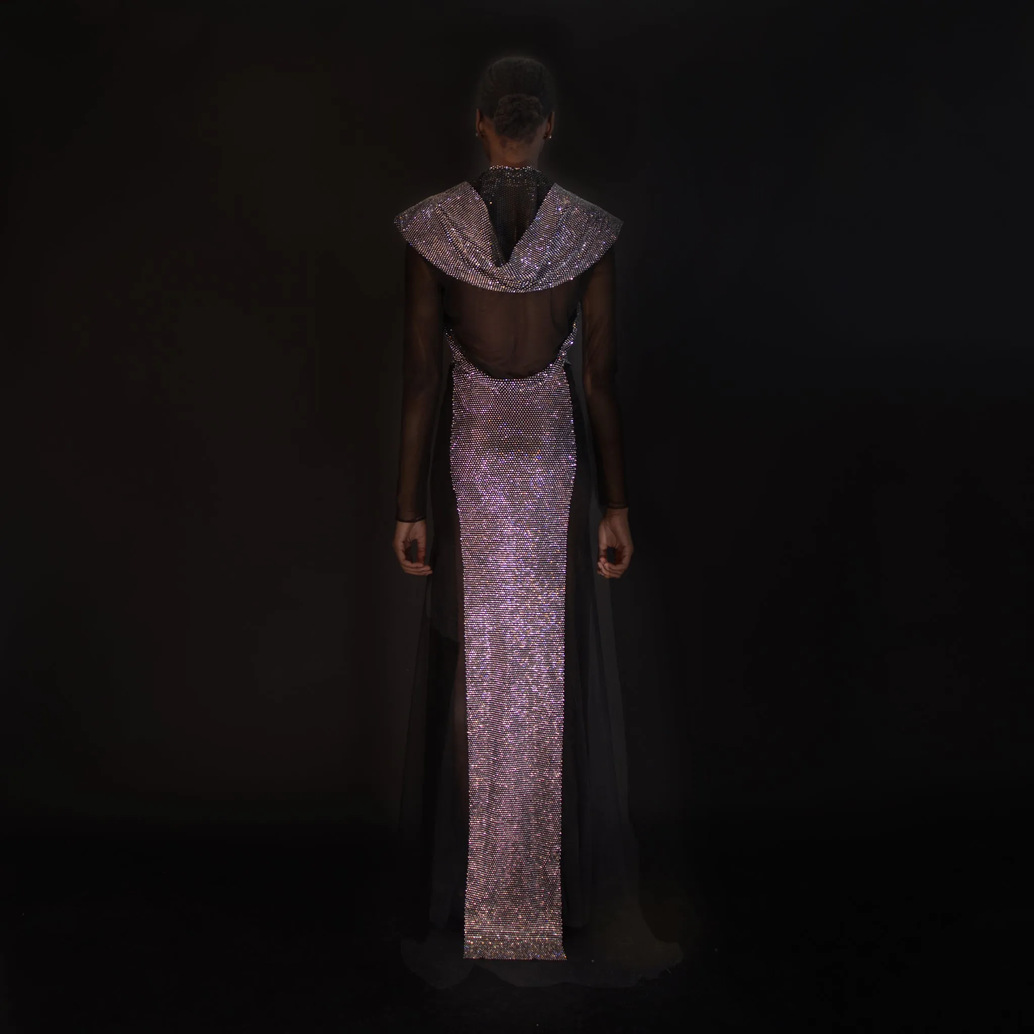 Jones Crystal Hooded Dress