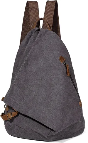 KL928 Canvas Vintage Backpack  Large Casual Daypack Outdoor Travel Rucksack Hiking Backpacks for Men Women