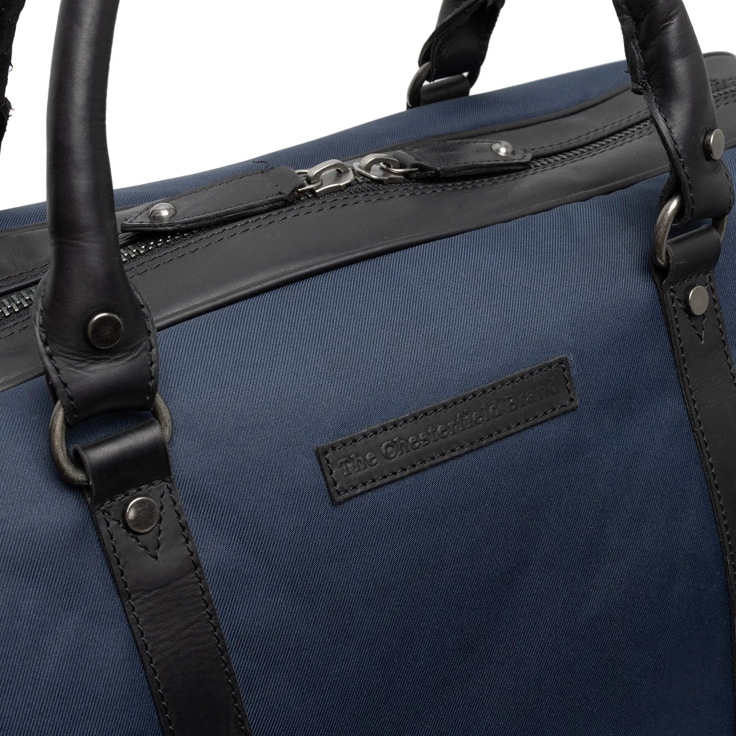 Leather Weekend Bag Navy Tornio