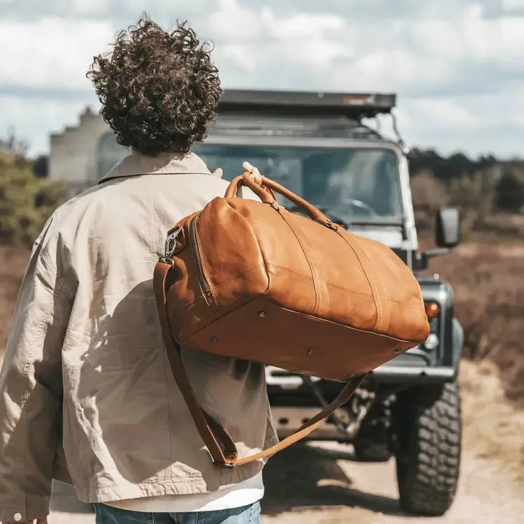 Leather Weekend Bag - The Chesterfield Brand Melbourne Cognac
