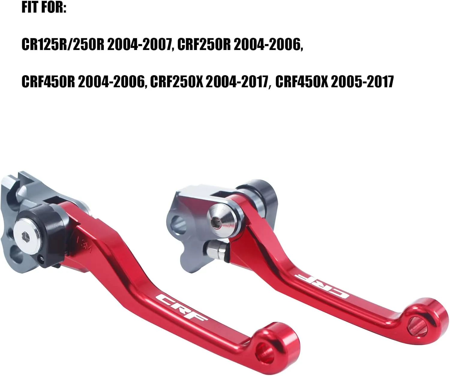 Motorcycle Billet Foldable Brake Clutch Lever Handle CNC Aluminum Pivot for CR125R CR250R 04-07 CRF250R CRF 250 R 04-06 CRF450R CRF250X 04-17 CRF450X 05-17 Dirt Pit Bike Motocross Motorbike
