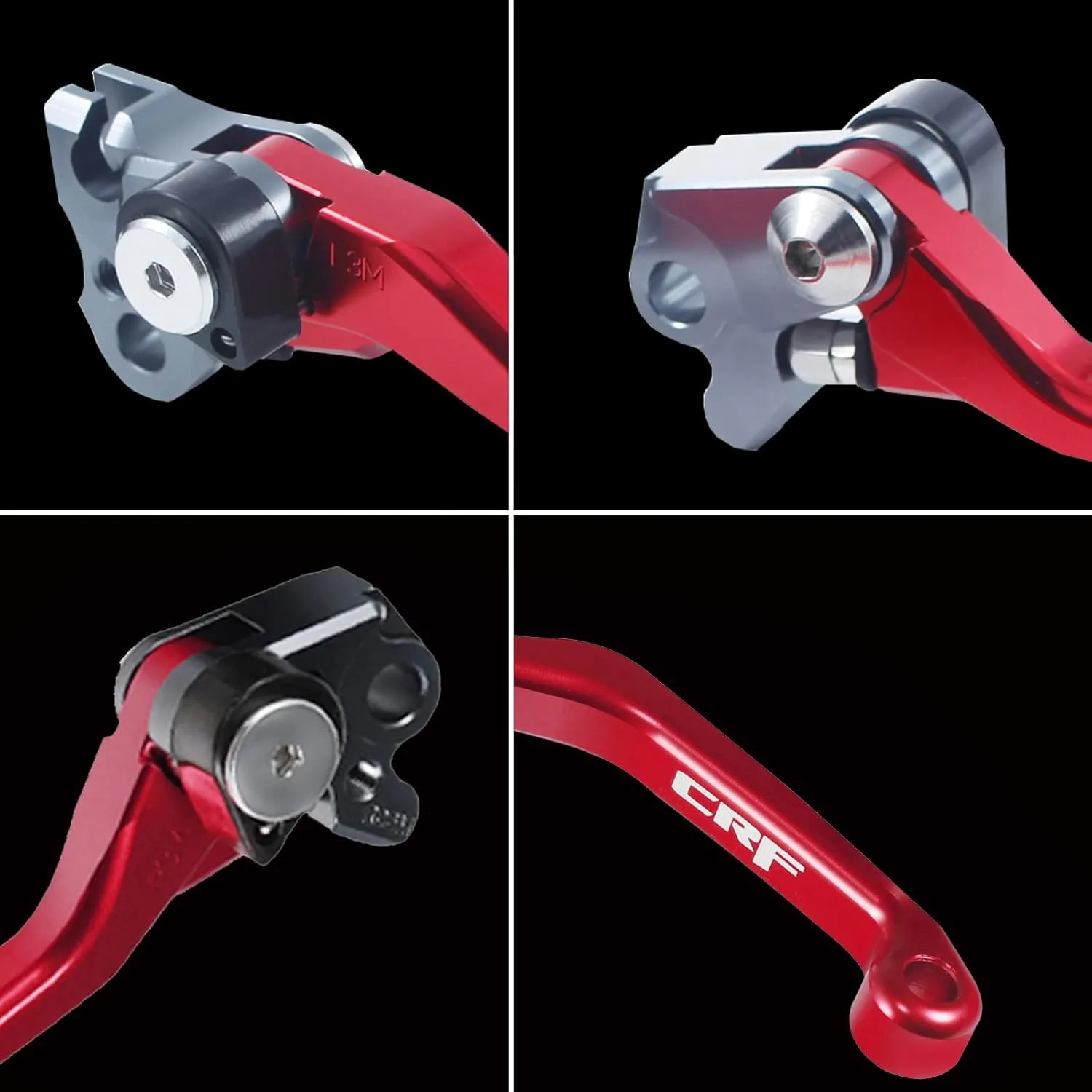 Motorcycle Billet Foldable Brake Clutch Lever Handle CNC Aluminum Pivot for CR125R CR250R 04-07 CRF250R CRF 250 R 04-06 CRF450R CRF250X 04-17 CRF450X 05-17 Dirt Pit Bike Motocross Motorbike