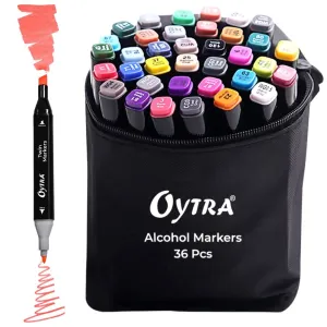 Oytra Alcohol Markers Dual Twin Tip Art Sketch Pens Touch Marker for Manga Portrait Illustration Drawing Fashion Anime Architectural Drawings Painting (36 Colors)