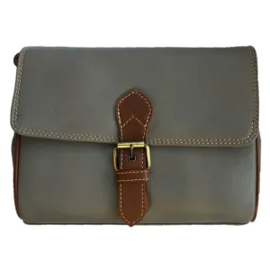 Prelude Taupe Half Flap Shoulder Bag