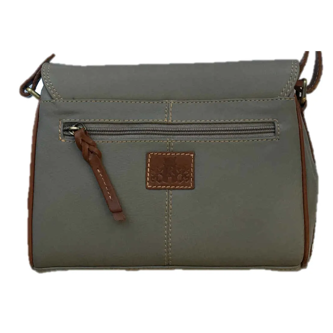 Prelude Taupe Half Flap Shoulder Bag