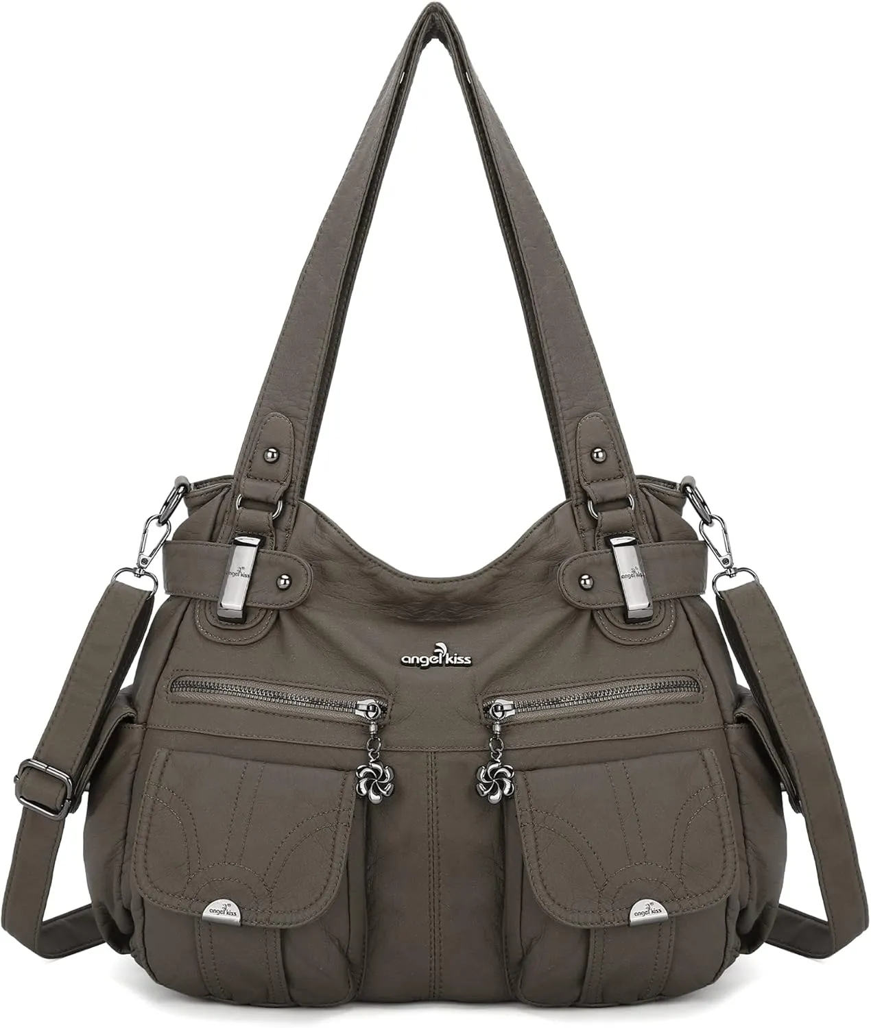 Purses and Handbags Women Tote Shoulder Top Handle Satchel Hobo Bags Fashion Washed Leather Purse