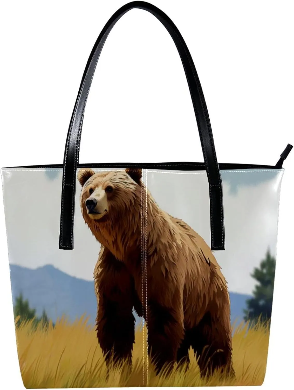 Purses for Women,Tote Bag Aesthetic,Women's Tote Handbags,Bear Meadow