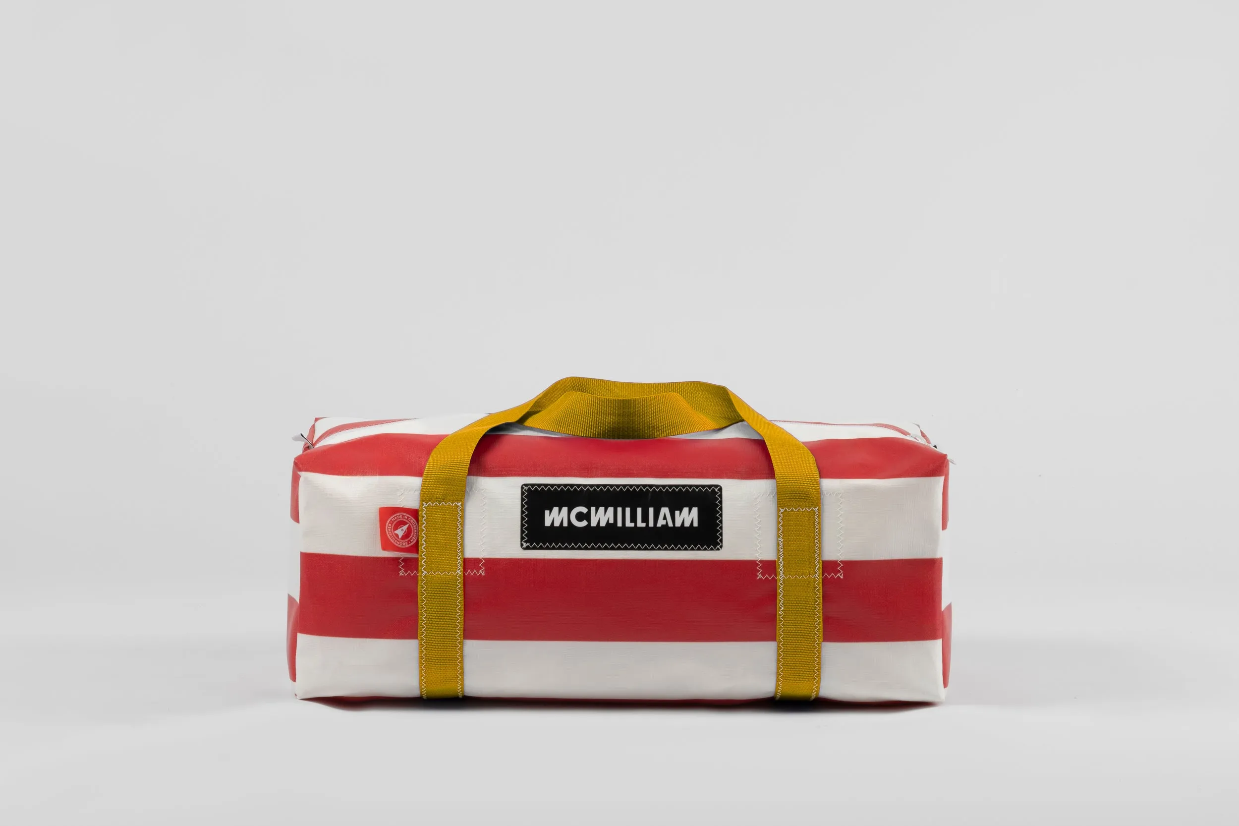 Red Medium Holdall (42L) - Classic Stripe