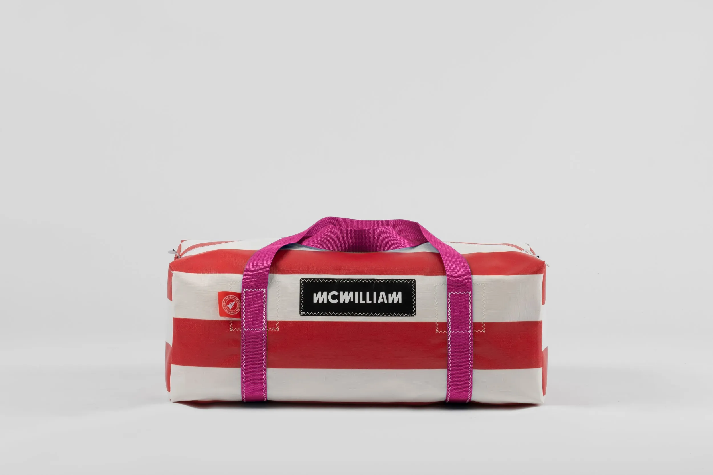 Red Medium Holdall (42L) - Classic Stripe