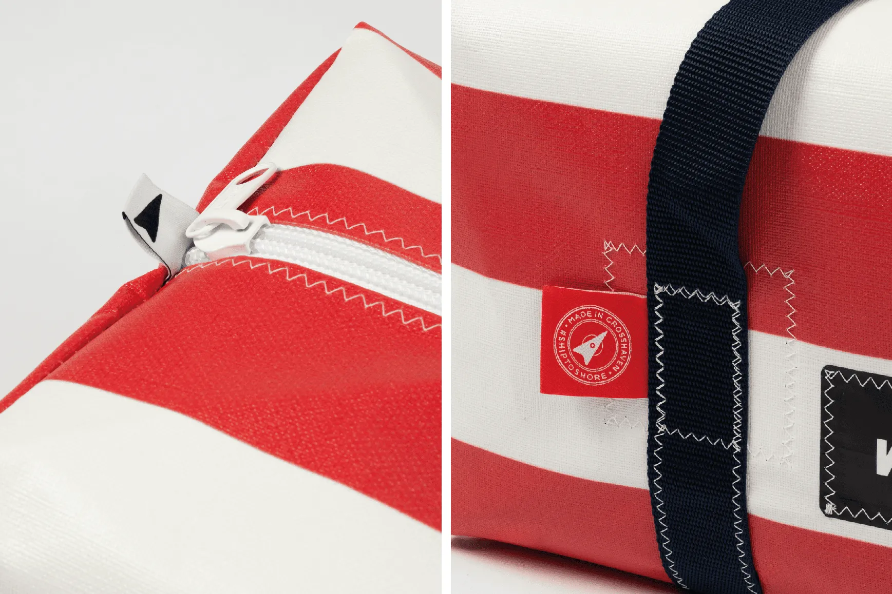 Red Medium Holdall (42L) - Classic Stripe