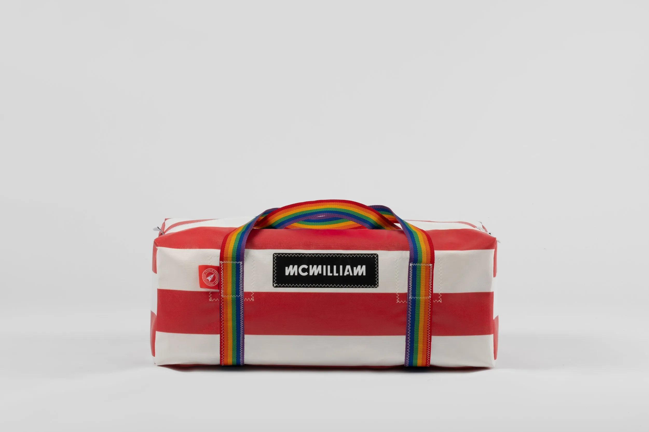 Red Medium Holdall (42L) - Classic Stripe