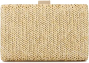 Straw Clutch Purses for Women Summer Evening Bag Raffia Crossbody Purses Woven Beach Handbags