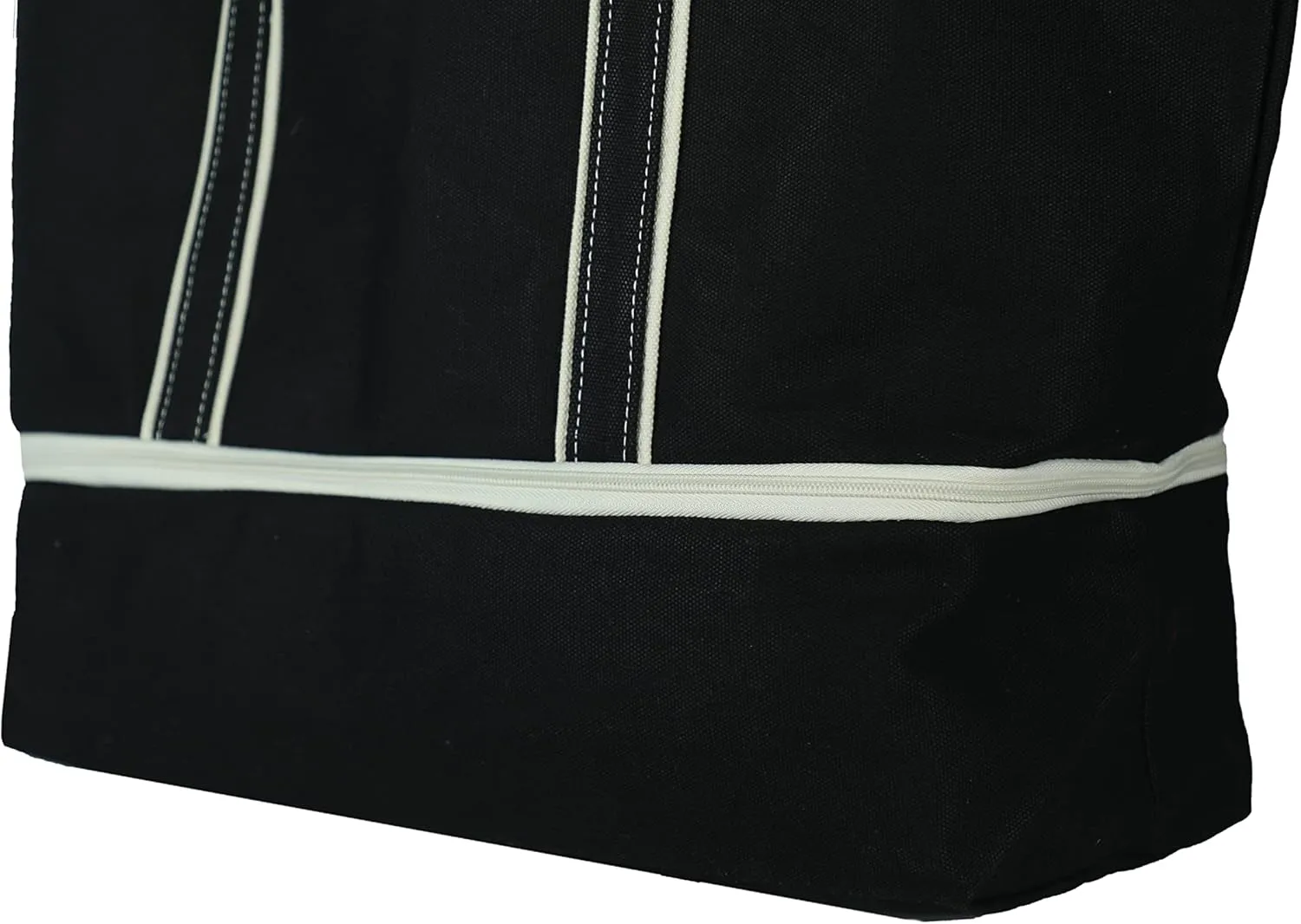 Tag&Crew Multi Pocket Rhodes Ventura Weekender Travel Duffle Canvas Bag with Shoe Compartment, Detachable Shoulder Strap, Black